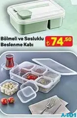 BÖLMELİ VE SOSLUKLU BESLENME KABI fiyat ve kampanya bilgisi